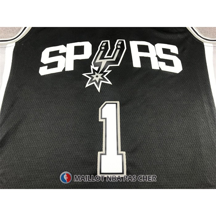 Maillot San Antonio Spurs Victor Wembanyama NO 1 Icon 2022-23 Noir